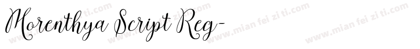 Morenthya Script Reg字体转换